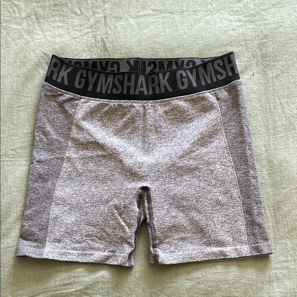 Gymshark Heathered Gray Seamless Workout Shorts w/ booty contour